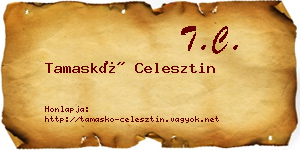 Tamaskó Celesztin névjegykártya
